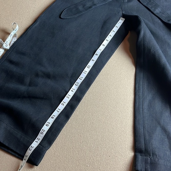 VINCE NWT Black Wide Leg Tie Front Cropped Pants - Size 10 - Picture 8 of 11